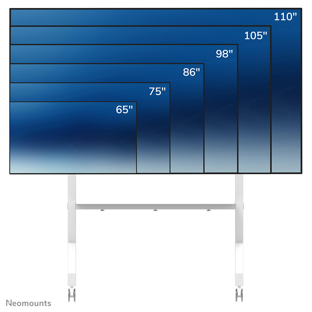 Neomounts FL50-575WH1 TV-Trolley 65-110" - schnelle Installation - TÜV
